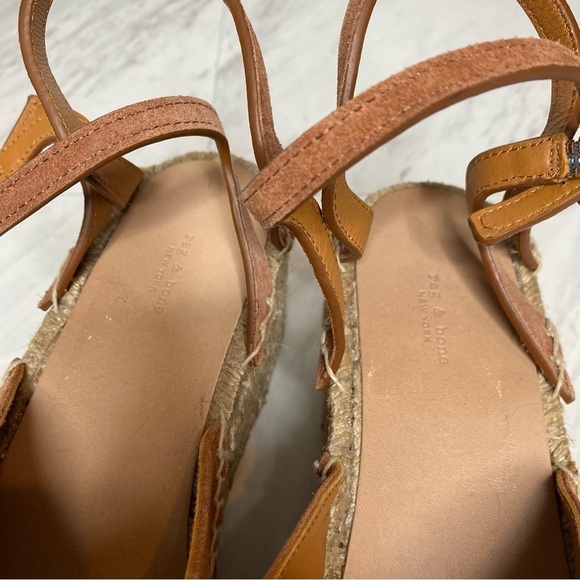 Rag & Bone Hera Brown Espadrille Wedge Sandal 40 10 - Picture 11 of 14